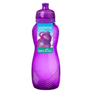 Bouteille à boire motif vagues - Violet (600 ml)