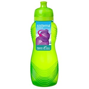 Bouteille avec motif de vagues - Vert (600 ml)